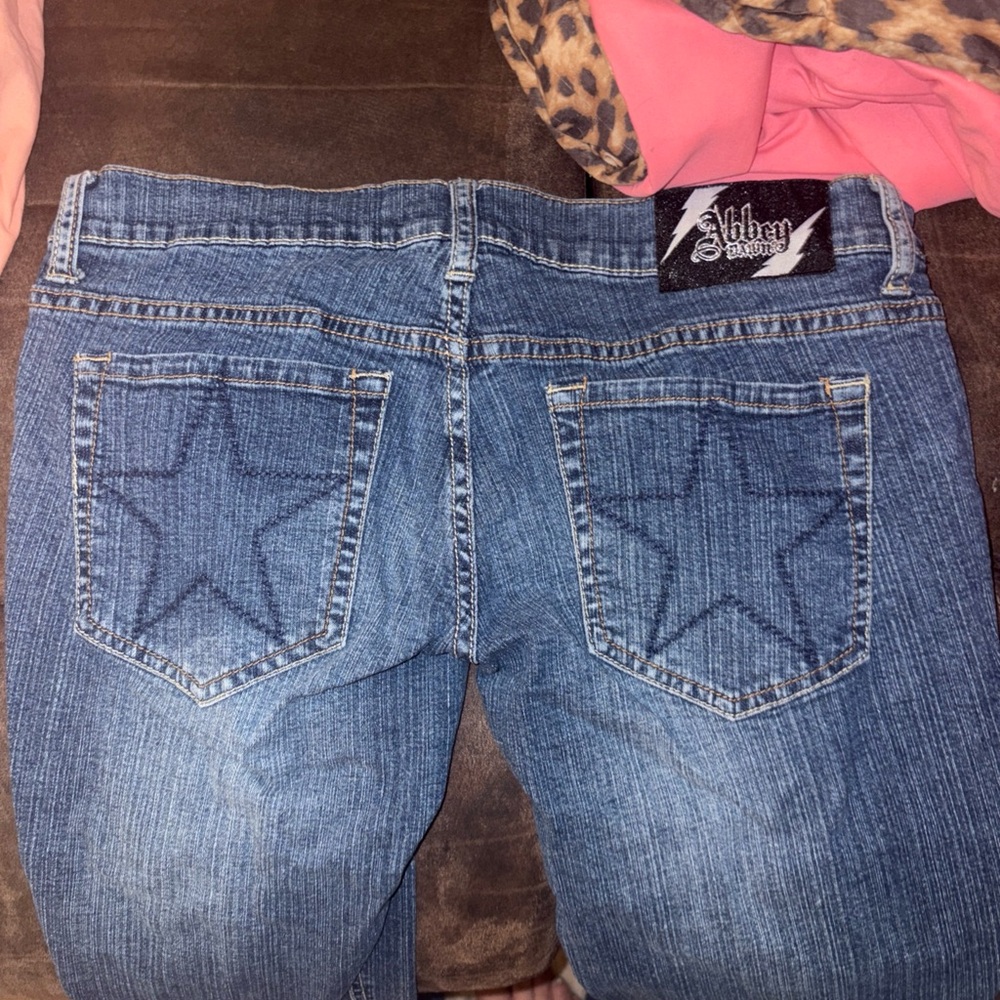 Dark Blue Denim Jeans studded Avril Lavigne abbey Dawn